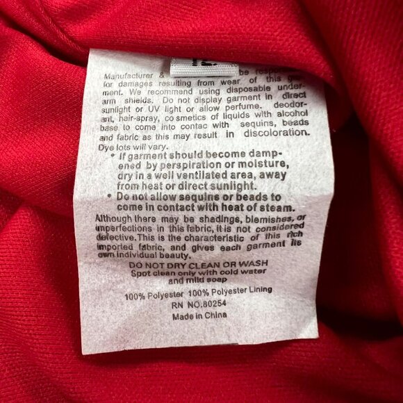 Alyce Paris One Shoulder Sequin Gown Open Back Red Size 12 New - Picture 10 of 13